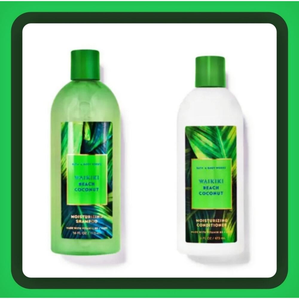 WAIKIKI BEACH COCONUT SHAMPOO AND CONDITIONER BY BATH AND BODY WORKS